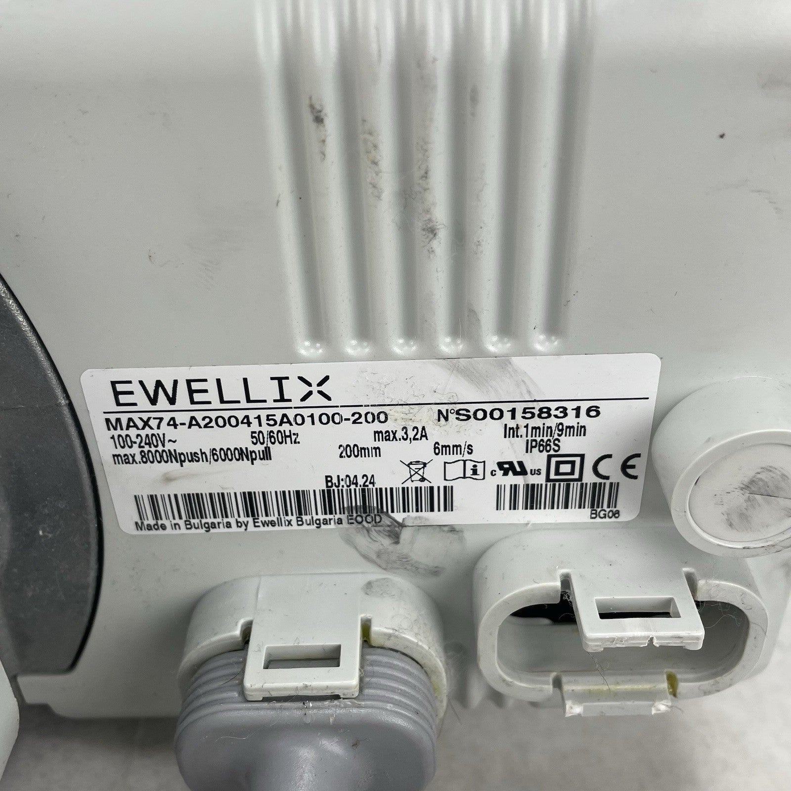 Ewellix MAX74-A200415A0100-000 Linear Actuator Electric 120 VAC Not Fully Tested3
