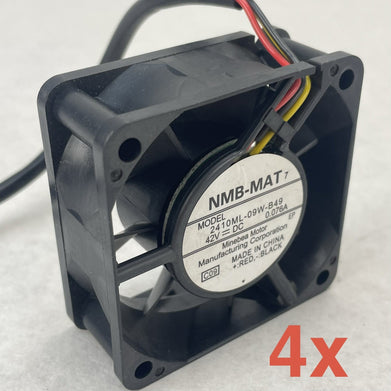 NMB-MAT 2410ML-09W-B49 Cooling Fan 42VDC 0.076A Untested Lot of 4