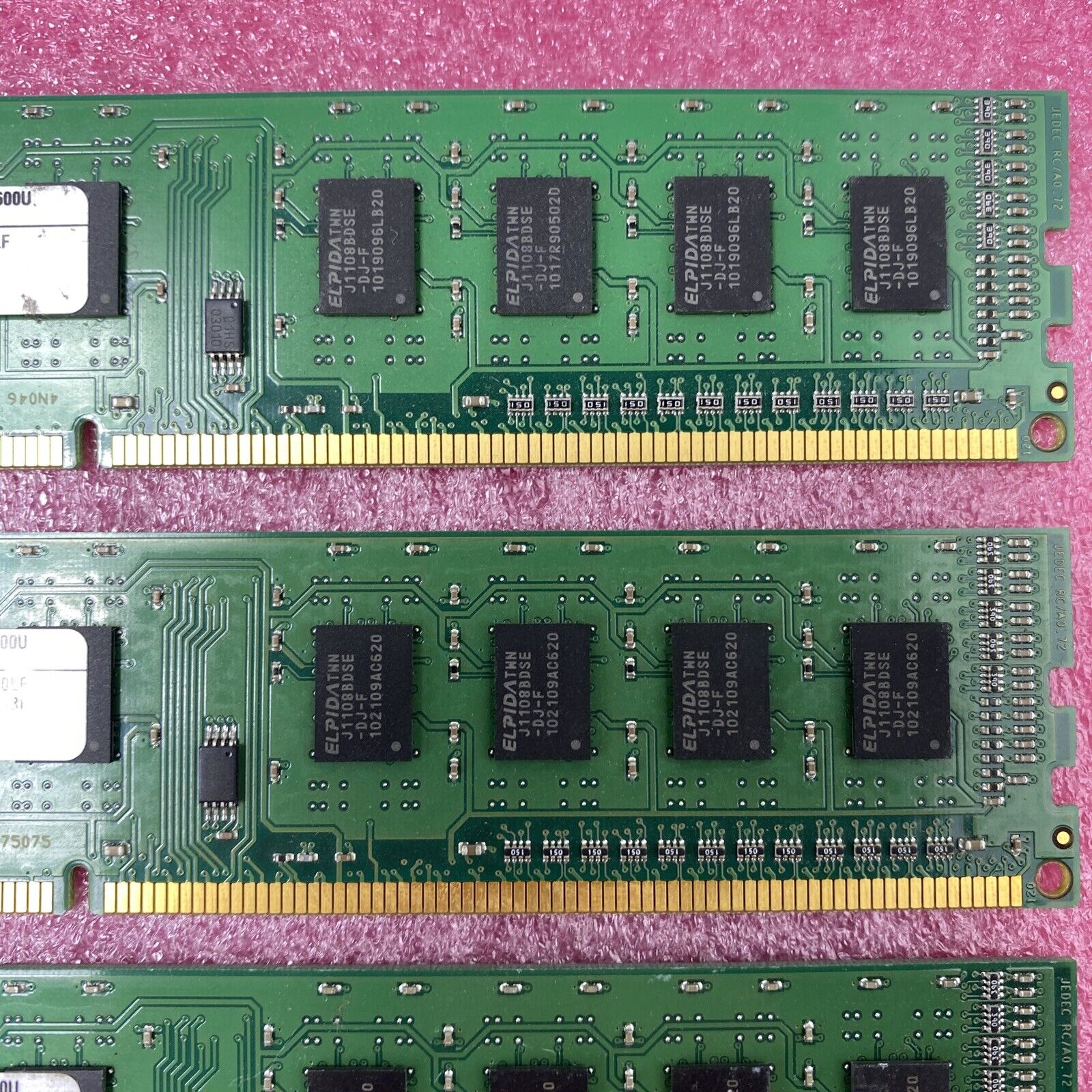 Lot ( 4 ) 1GB Kingston KTW149-ELD Desktop Memory PC3-10600U DDR3 1RX8