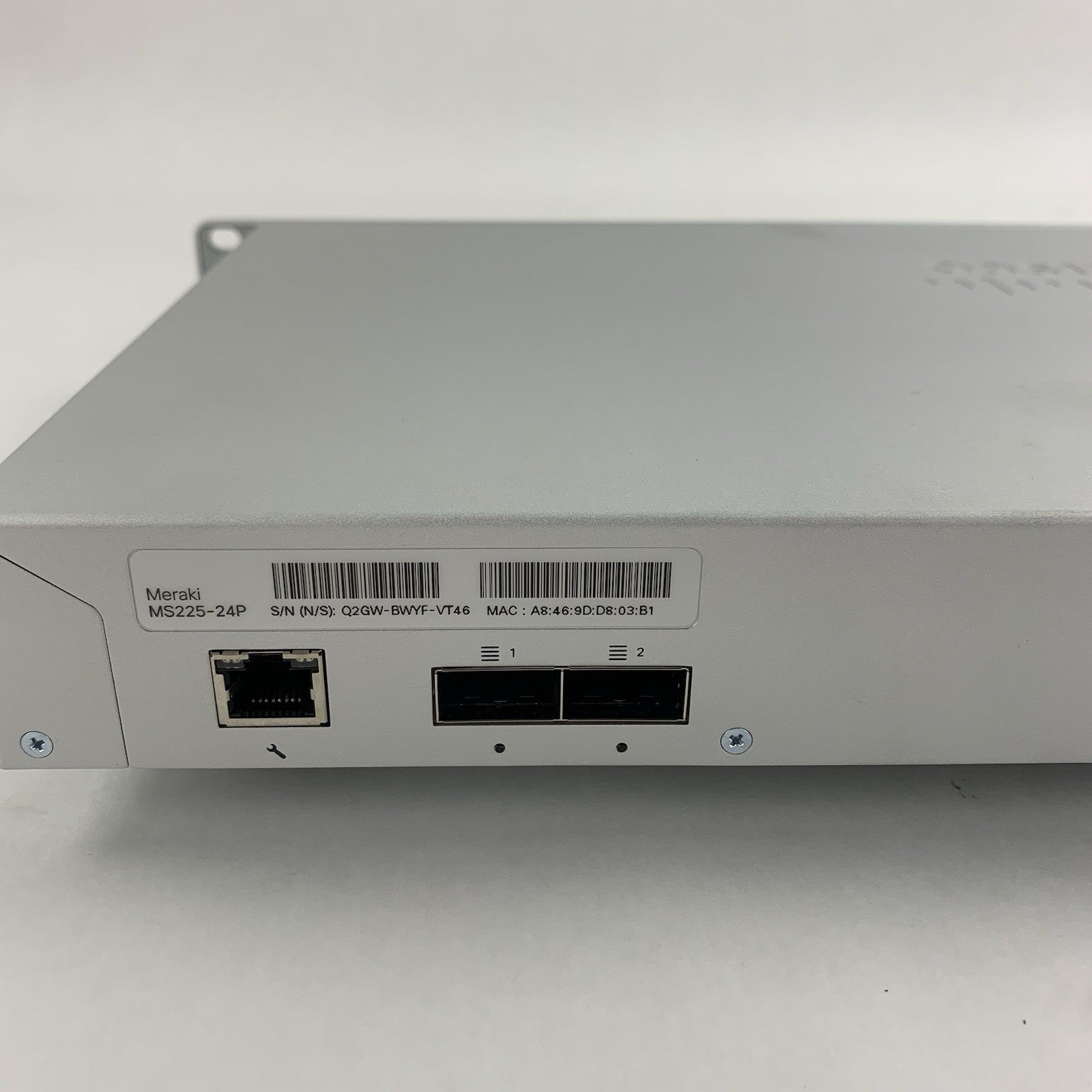 Cisco Meraki MS225-24P-HW Unclaimed 24-Port Gigabit Switch Tested Reset5