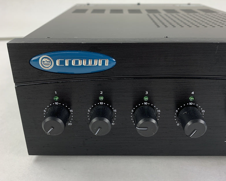 Crown 160MA Commercial Mixer Amplifier 4 Input 60W Ohm 1-2 Power Tested