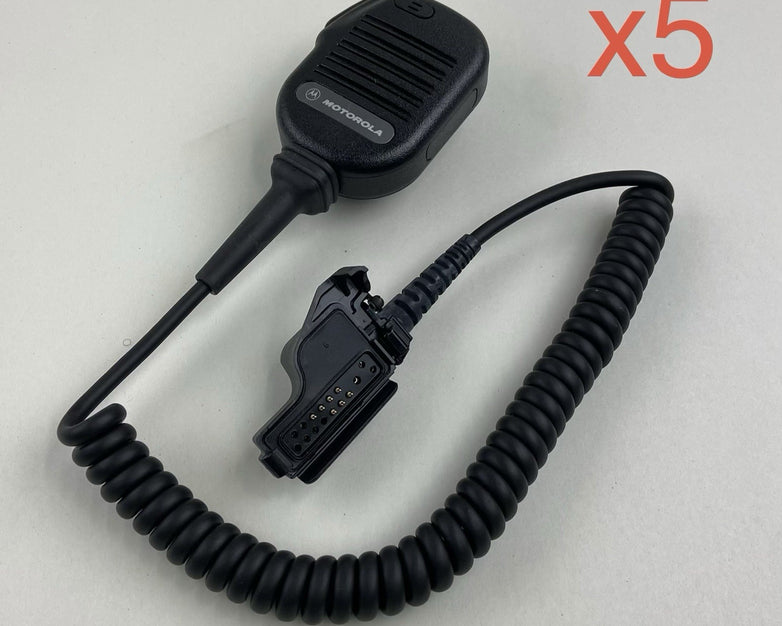 Motorola NMN6193C Standard Remote Speaker Microphone with Coiled Cord - Lot of 5