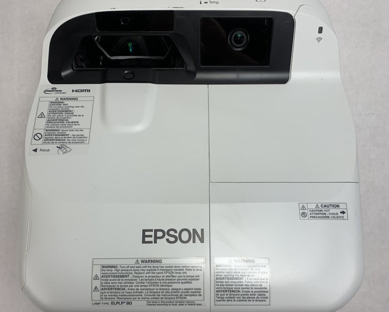 Epson BrightLink 595Wi H599A LCD Lamp Projector 2868 Lamp Hours - No Remote
