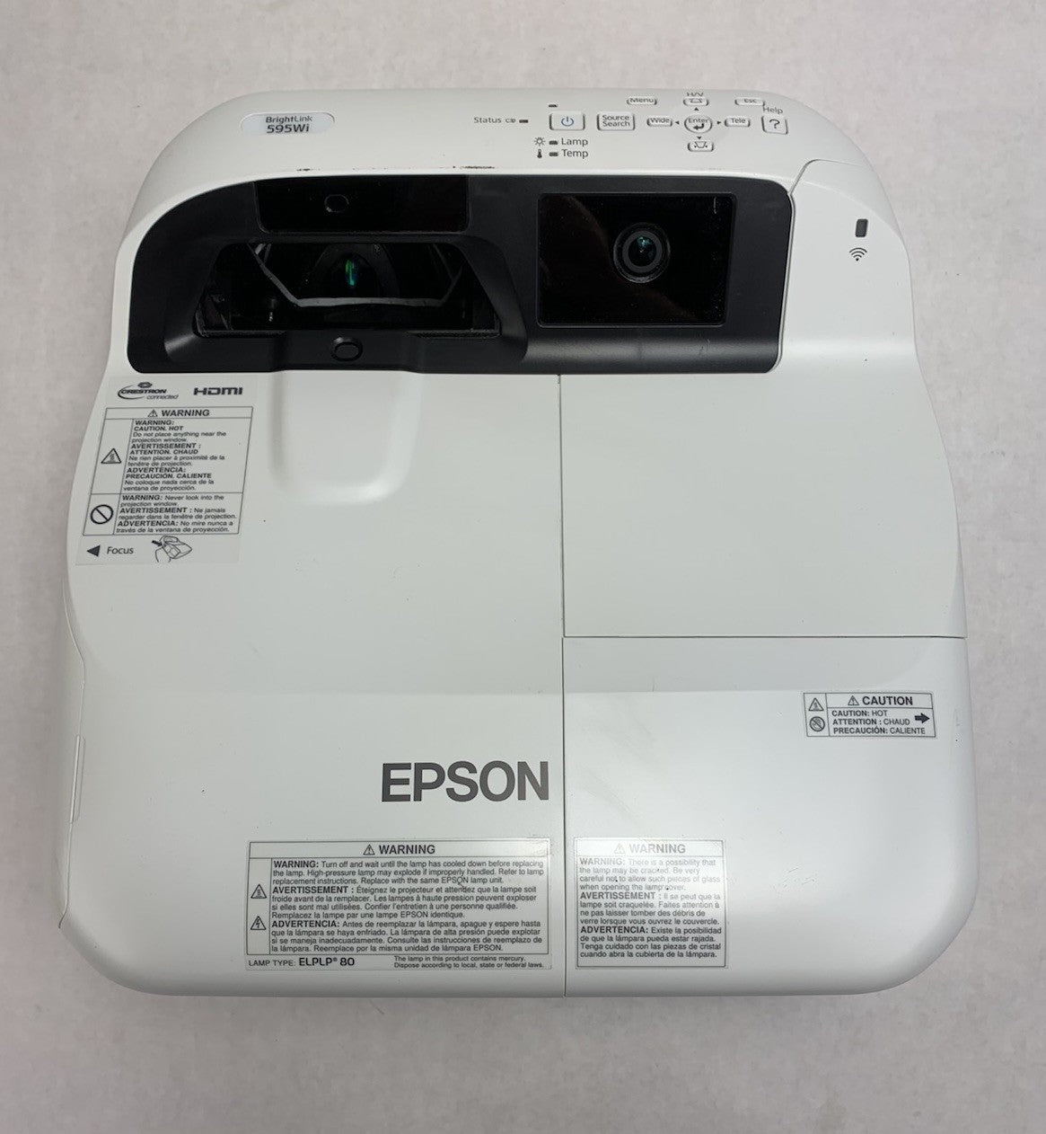 Epson BrightLink 595Wi H599A LCD Lamp Projector 2868 Lamp Hours - No Remote5