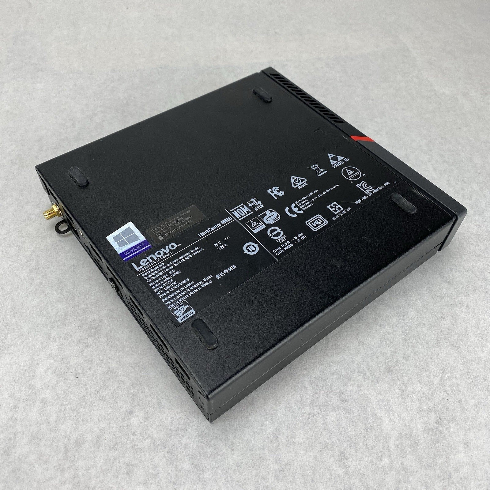 Lenovo ThinkCentre M600 Micro Pentium J3710 1.6GHz 8GB RAM No HDD OS Power Cord