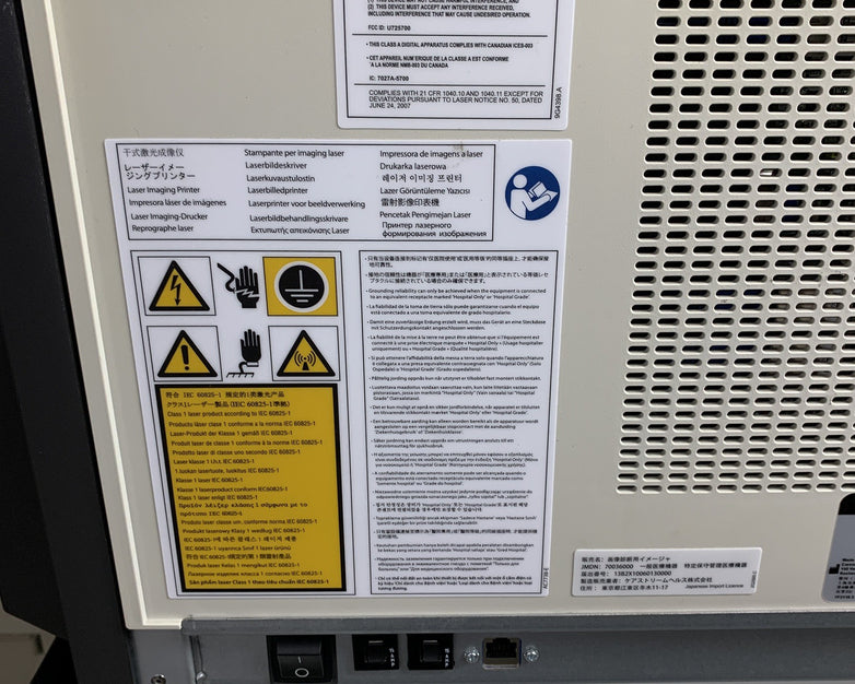 Carestream DryView 5700 Laser Imager w/ Standing Rolling Rack Tested and Prints