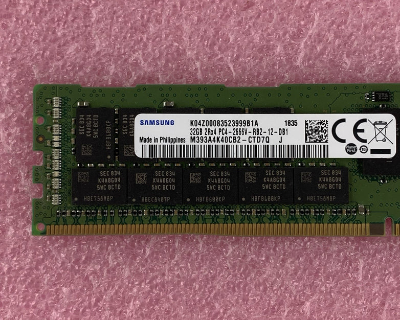 Samsung M393A4K40CB2-CTD7Q 32 GB 2RX4 PC4-2666V DDR4 Server Memory Ram  Tested