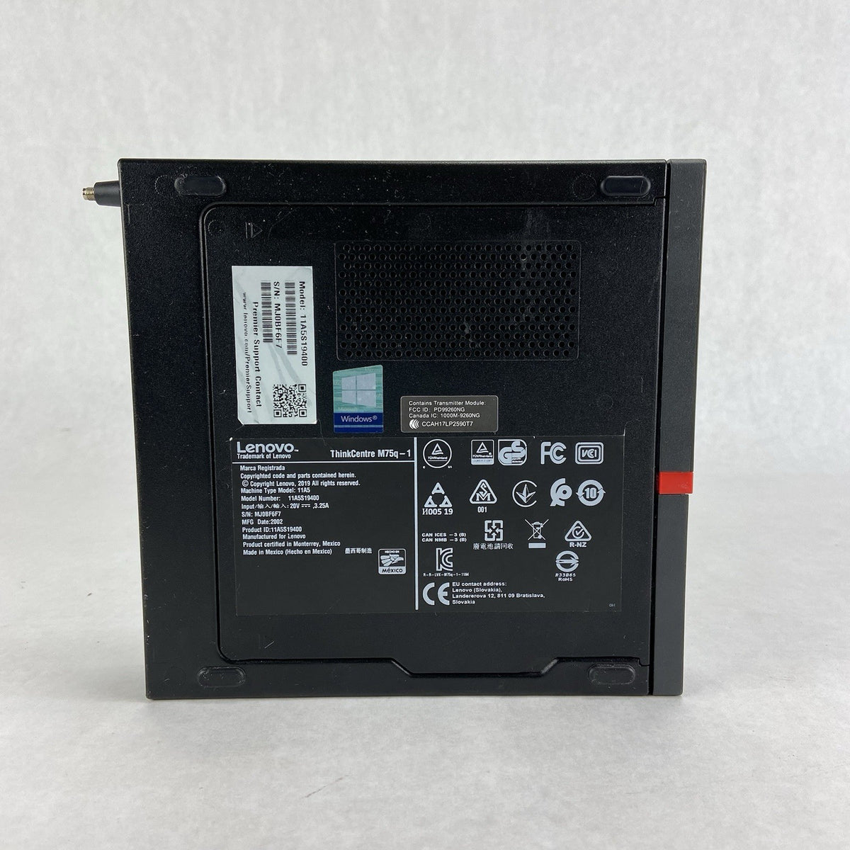 Lenovo Thinkcentre M75Q MFF AMD 5 Pro 3400GE 3.3GHz 8GB RAM No AC/HDD/OS4