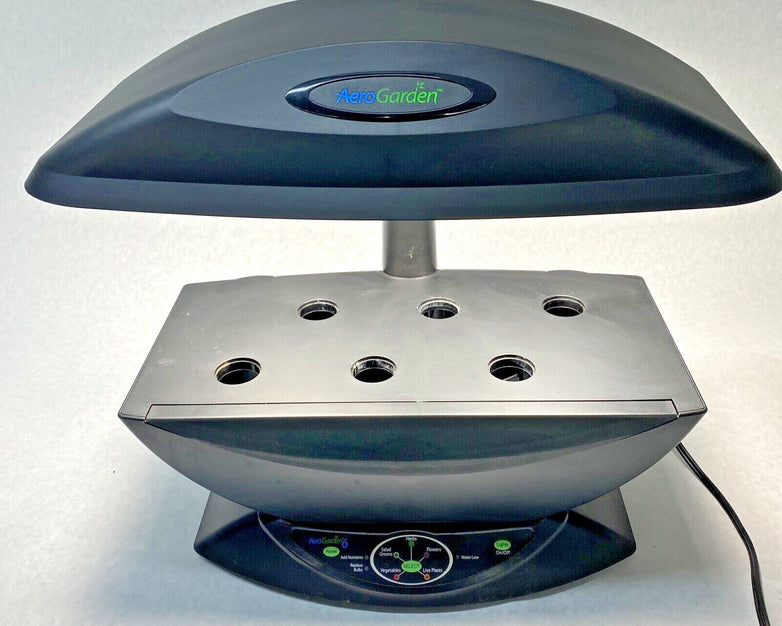 AeroGarden 6 100610-BLK Hydroponic Grow Light Lamp 1 Amp 2 Bulb 6 Pod