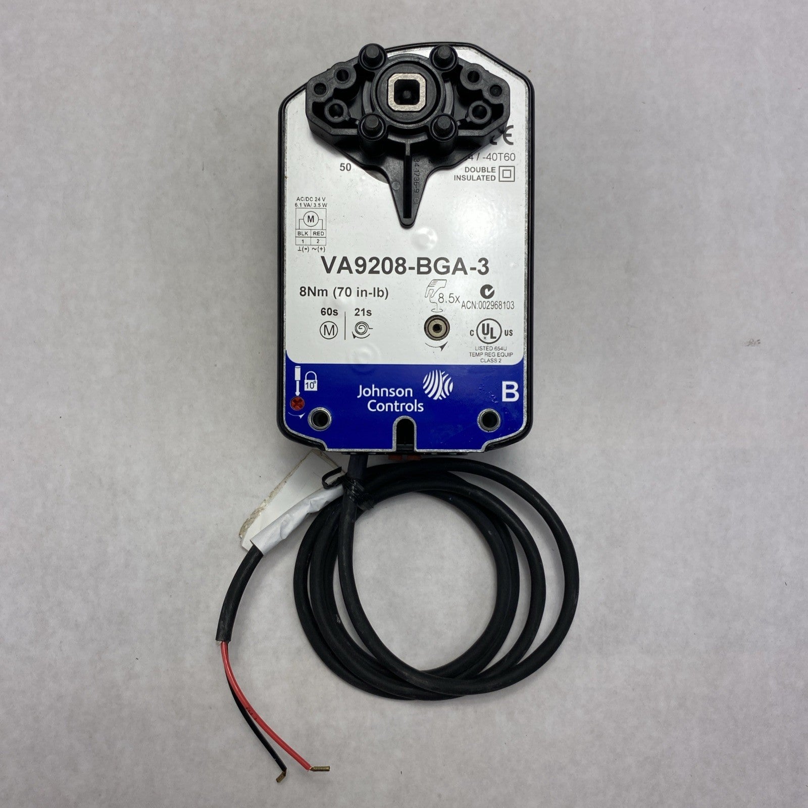 Johnson Controls VA9208-BGA-3 Electric Spring Return Valve Actuator8