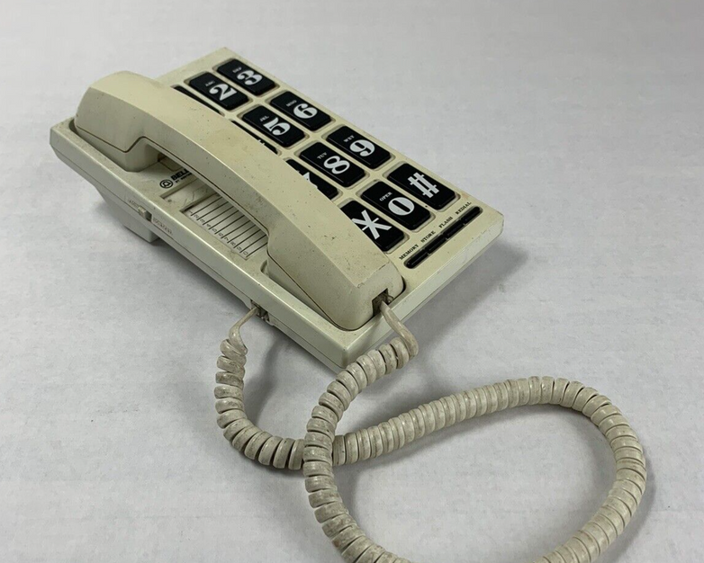 Vintage BELL EZ Button Big Button Corded Phone