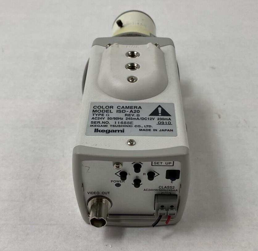 Ikegami ISD-A20 Color Security Camera 1/3" 2.7-12mm Lens For Parts or Repair