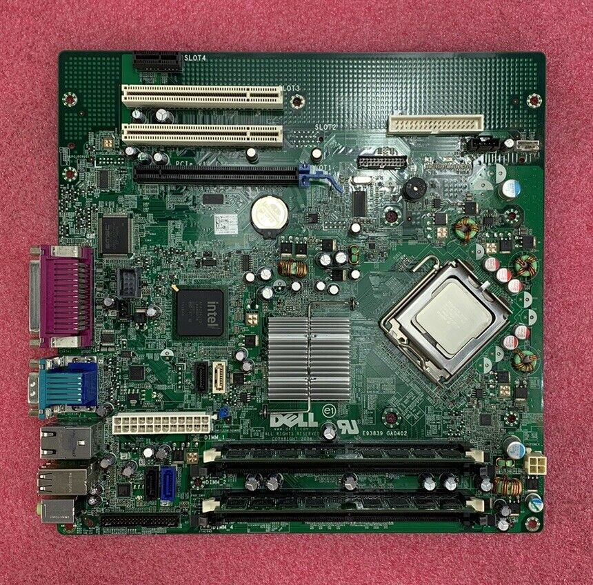 Dell OG214D Motherboard Intel Core 2 Duo E8400 3.00GHz 2GB RAM w/ Shield