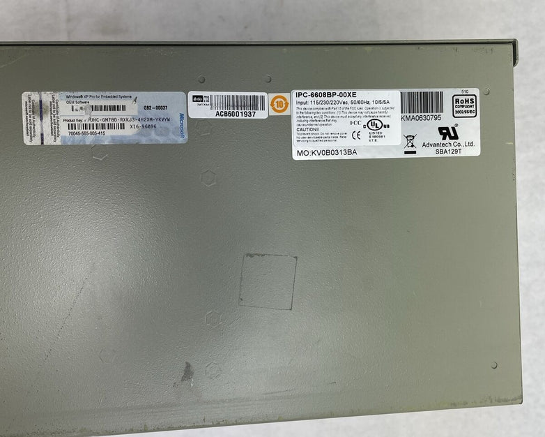 ADVANTECH IPC-6608BP-00XE Chassis Intel Core 2 Duo E7400 2.29GHz 4GB RAM