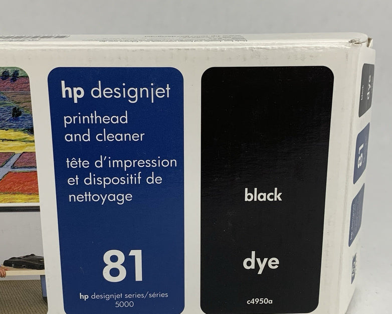 HP C4950A 81 Black Printhead Cleaner Designjet 5000 5500 New  OEM Box Sealed 08