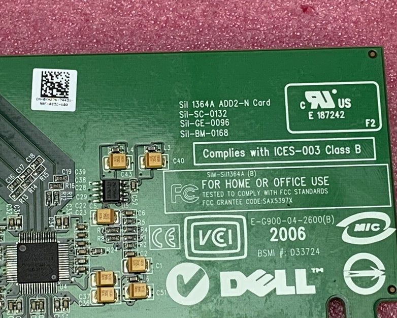 Dell DVI-D Video Card D33724 E-G900-04-2600(B) Full Height KH276