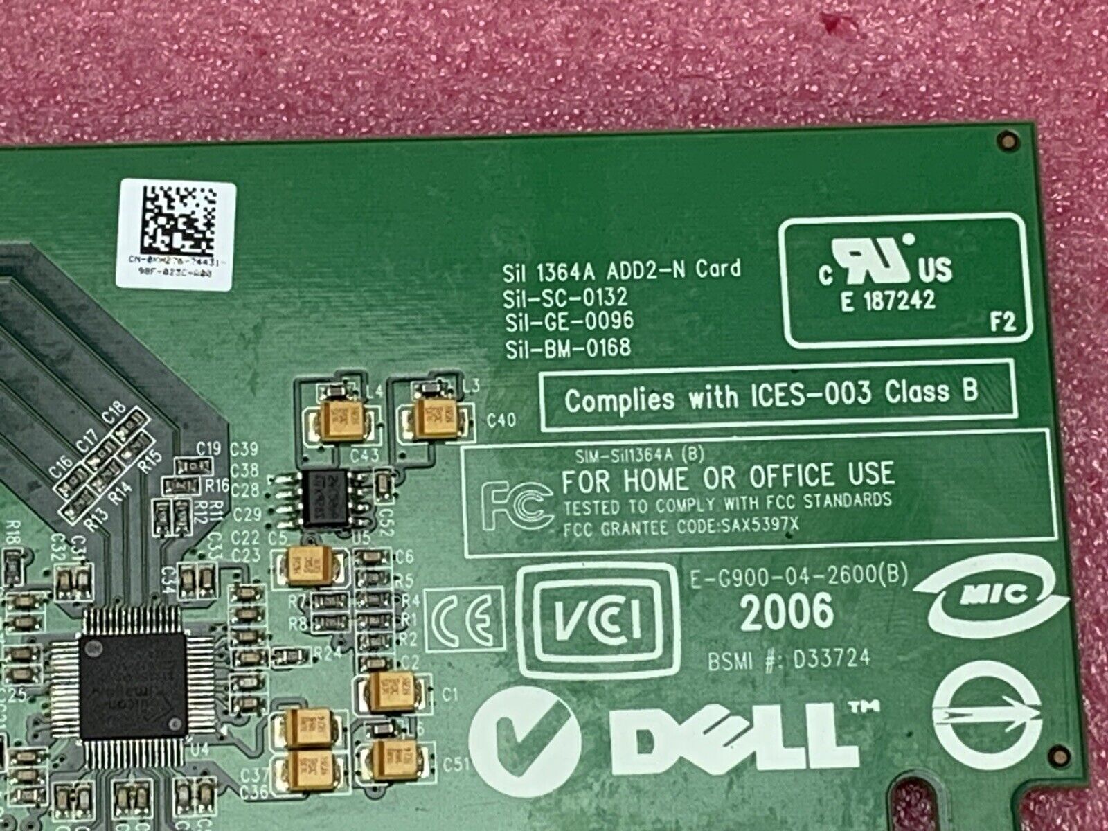 Dell DVI-D Video Card D33724 E-G900-04-2600(B) Full Height KH276