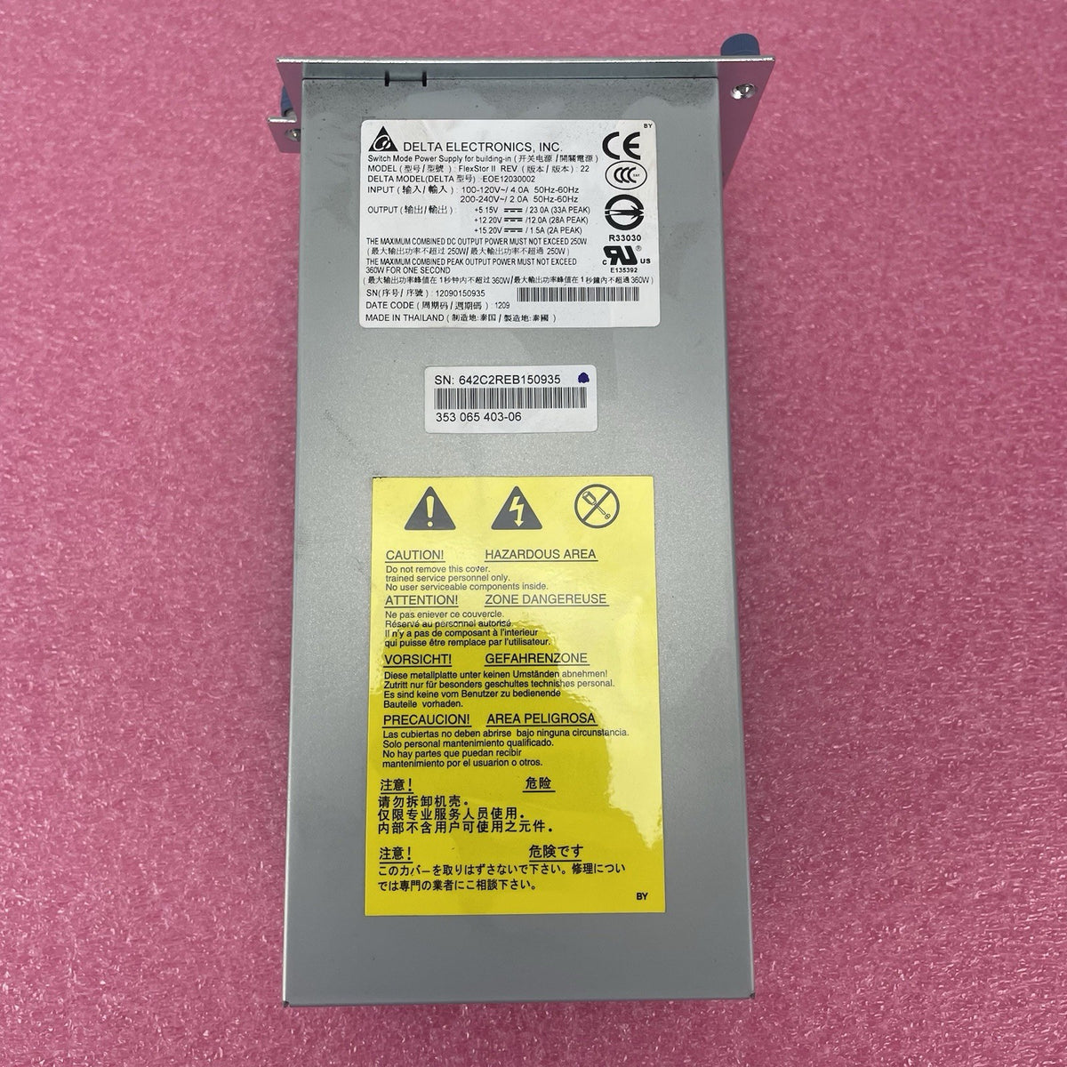 Delta  EOE12030002 Power Supply Untested5