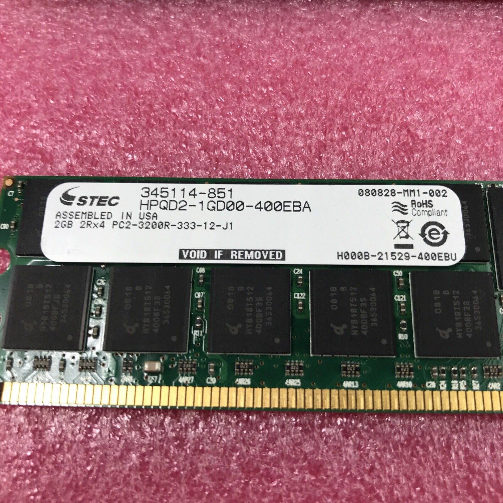(Lot of 16) Stec 2GB Ram 345114-851 2Rx4 PC2