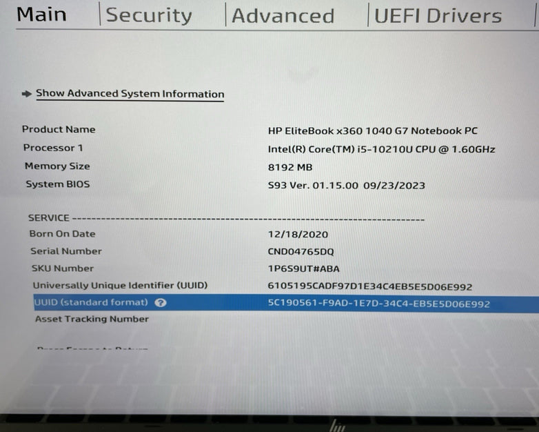 HP EliteBook x360 1040 G7 14" i5-10210U 1.60 GHz 8 GB RAM No SSD/OS/AC