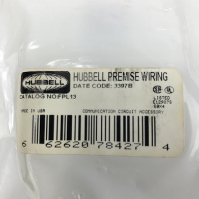 Hubbell Premise Wiring FPL12 2 Space Jack Plate Off White
