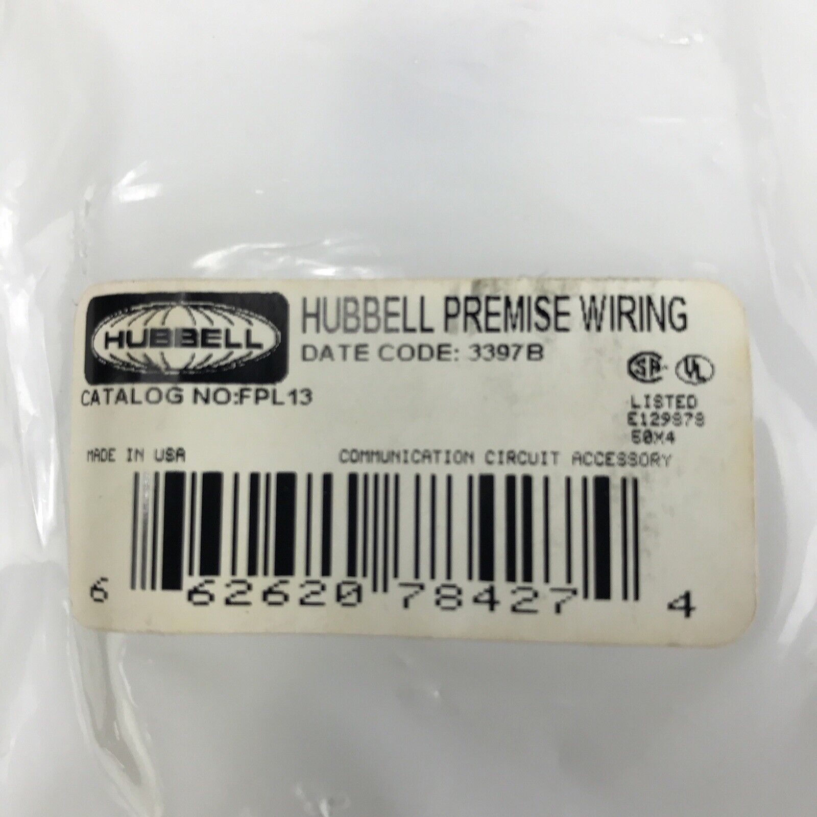 Hubbell Premise Wiring FPL12 2 Space Jack Plate Off White