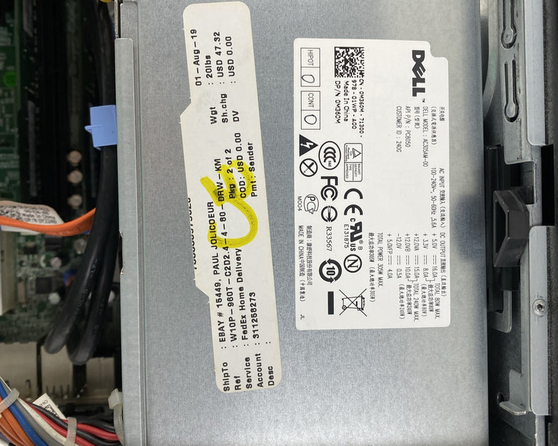 Dell OptiPlex 960 MT Core 2 Quad Q6600 2.40GHz 4GB RAM No HDD No OS