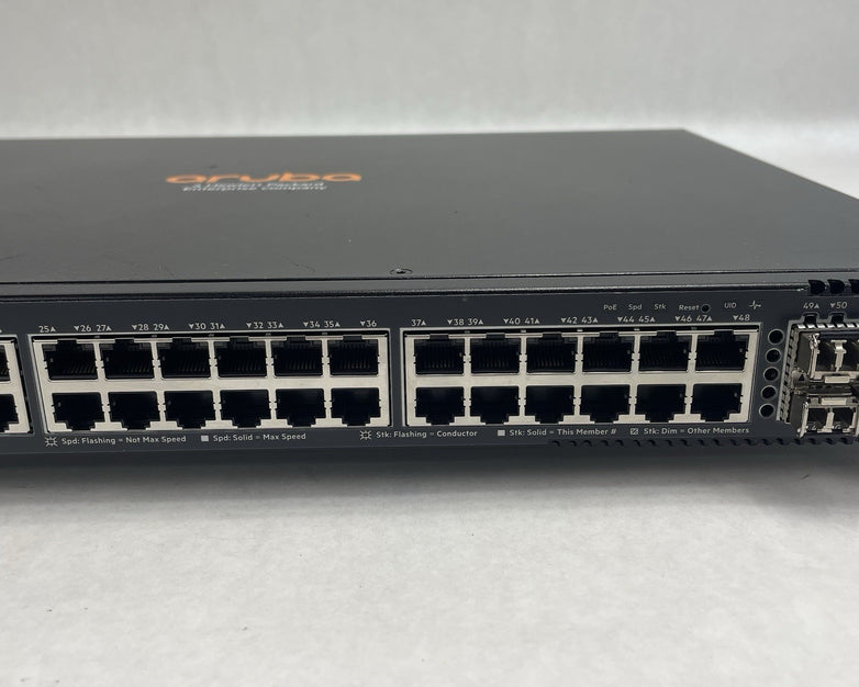 Aruba HP JL728A 6200F 48G Class4  4SFP+ Switch Tested and Factroy Reset
