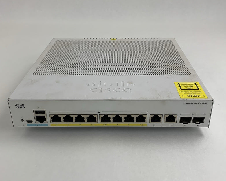 Cisco C1000-8FP-2G-L Catalyst 8-Port PoE+ GbE 2-Port DP Network Switch Tested