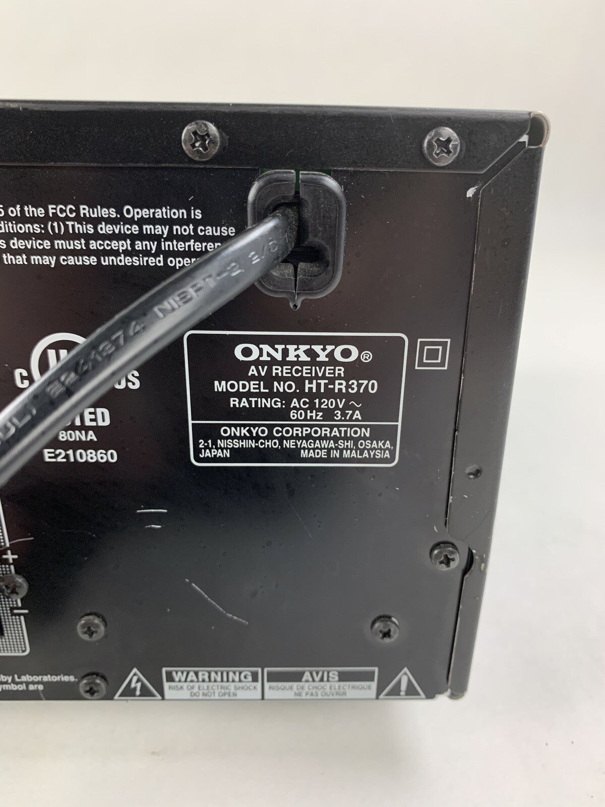 Onkyo HT-R370 Digital Surround A/V Receiver HDMI Parts Repair Left Side Cuts