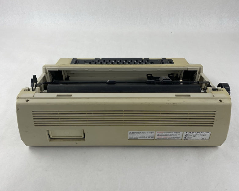 Nakajima AE-710 Electronic Typewriter Power Tested No AC Adapter Missing Lid