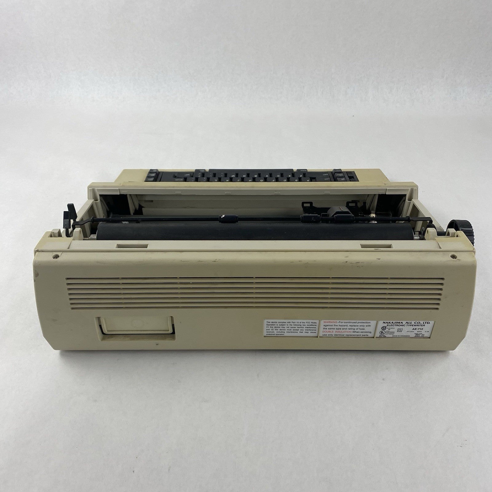 Nakajima AE-710 Electronic Typewriter Power Tested No AC Adapter Missing Lid10