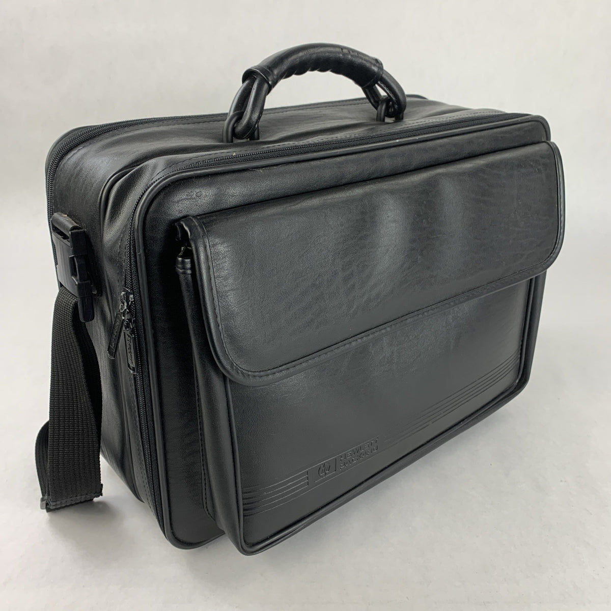 Hewlett Packard HP Office Bag 17” Laptop Briefcase Leather Large Capacity0