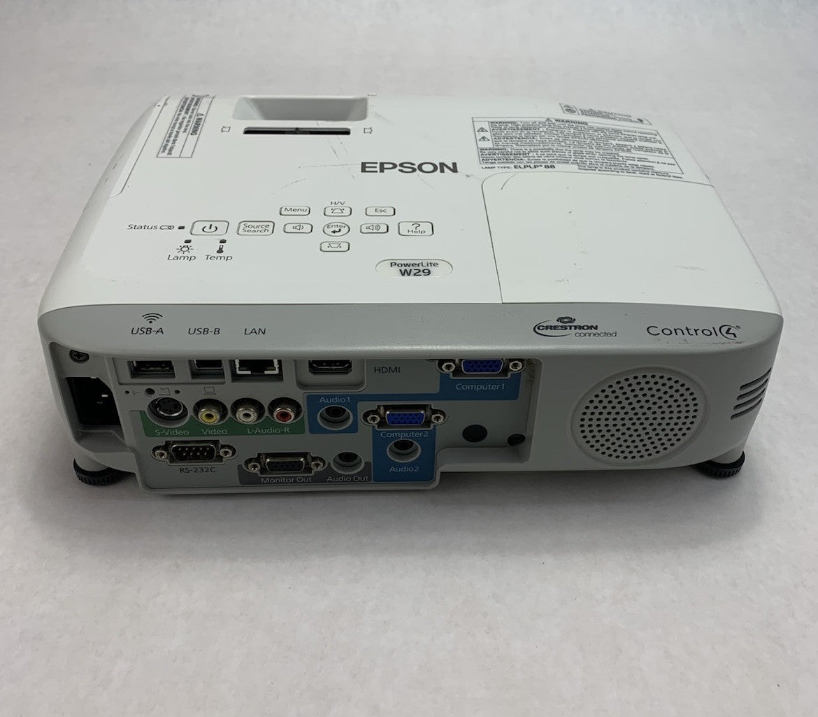 Epson PowerLite W29 H690A LCD Lamp Projector 1131 Lamp Hours - No Remote3