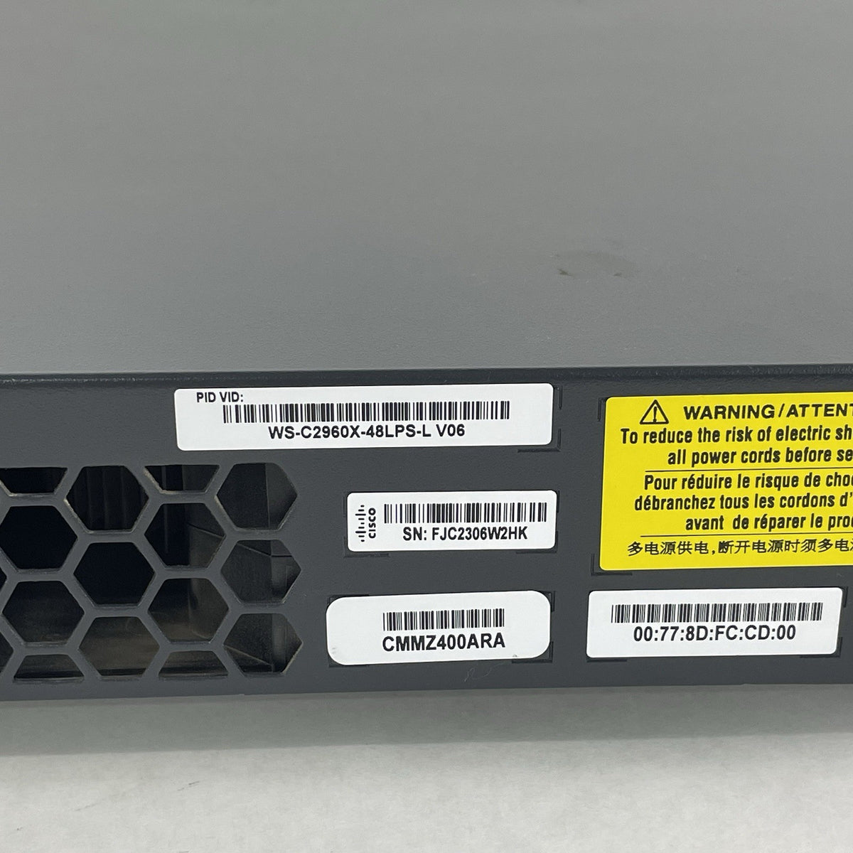 Cisco Catalyst WS-C2960X-48LPS-L V06 No Rack Ears- Tested9