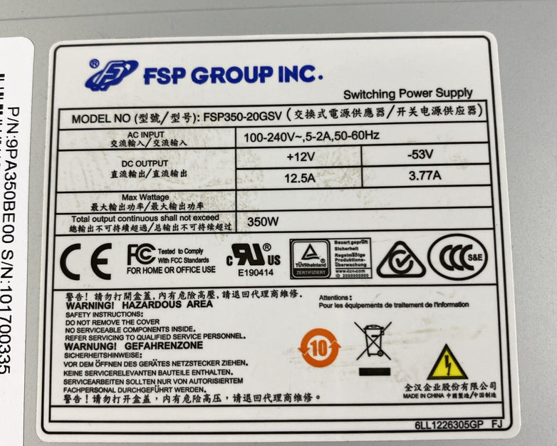 FSP Group FSP350-20GSV 350W Switching Power Supply