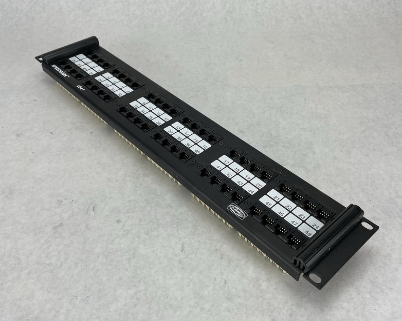 Hubbell P5E48UE SpeedGain C5E+ 2U 48-Port Rack Mountable Patch Untested