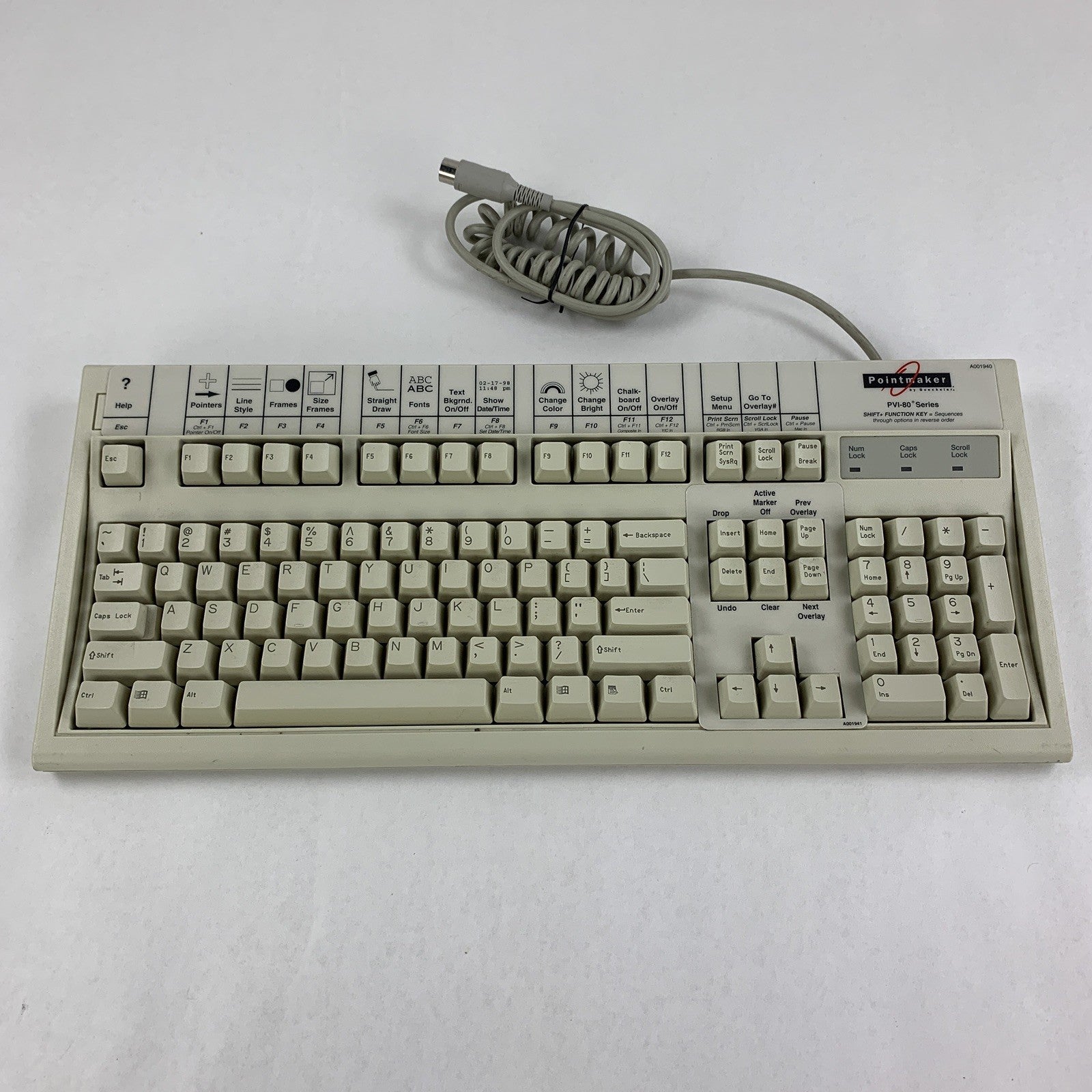 Keytronic E03600QL-C Wired Keyboard AT Clicky Mechanical Vintage Tested