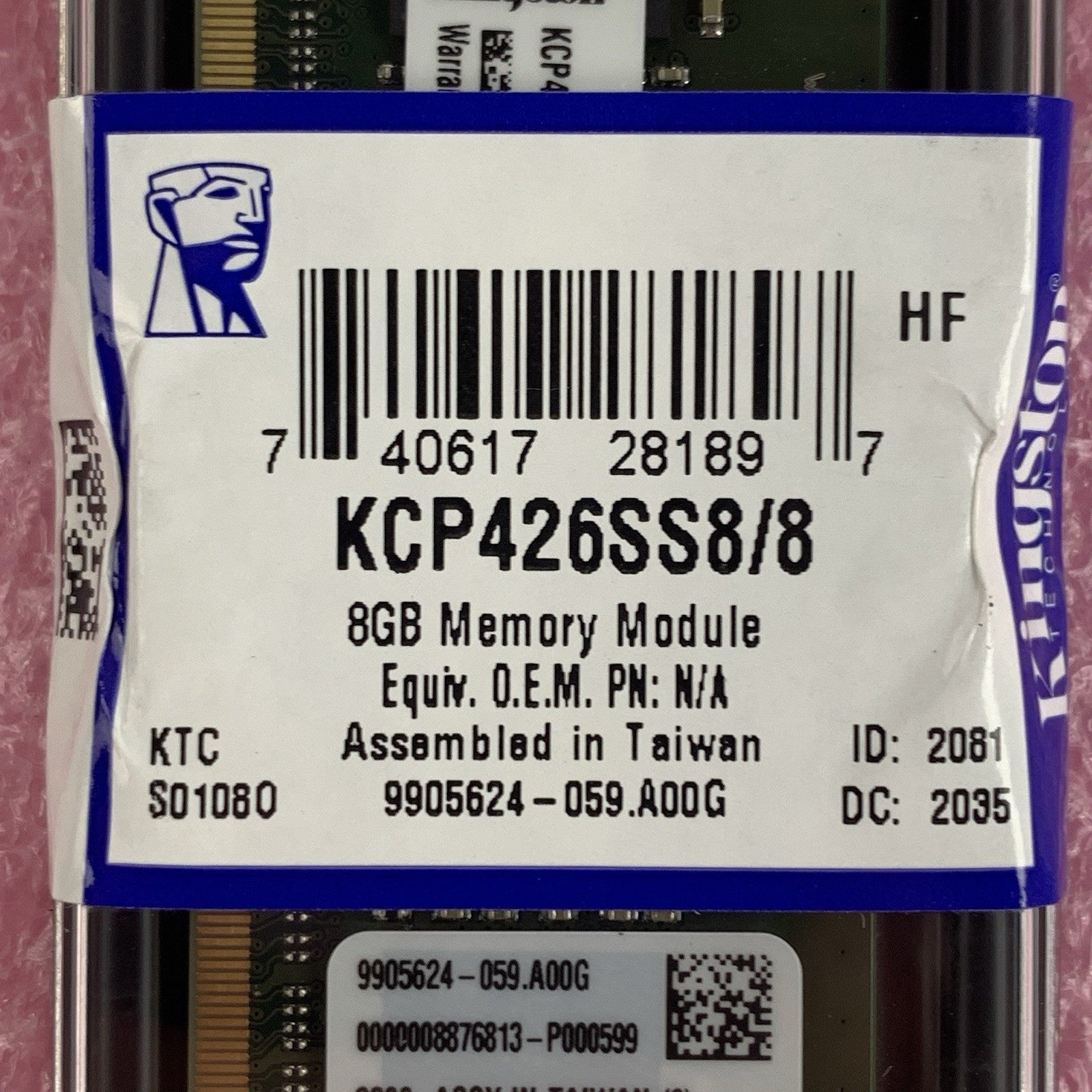 Kingston KCP426SS8/8 8 GB DDR4 2666 MHz PC4-21300 1Rx8 SODIMM Laptop Memory RAM2