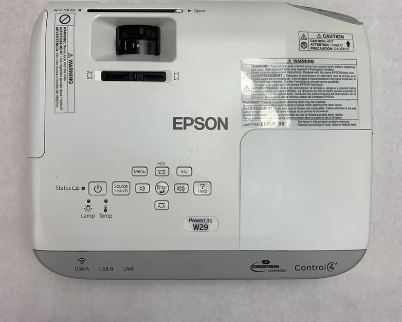 Epson PowerLite W29 H690A LCD Lamp Projector 2079 Lamp Hours - No Remote