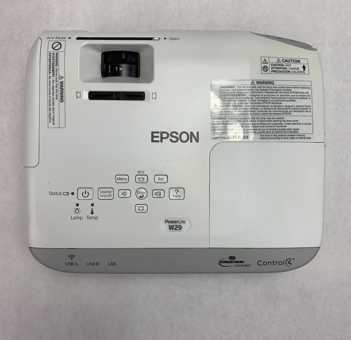 Epson PowerLite W29 H690A LCD Lamp Projector 2079 Lamp Hours - No Remote6