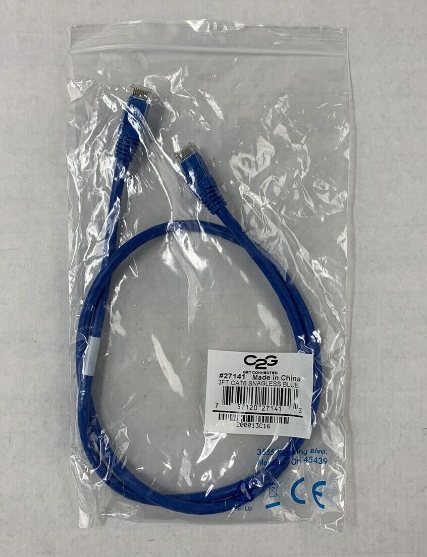 C2G 27141 3ft CAT6 Patch Cable (Lot of 3)