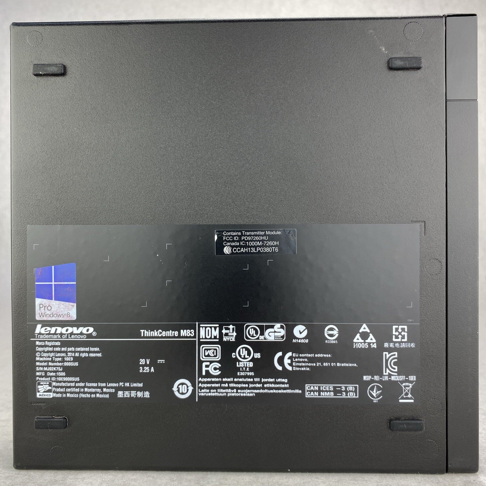 Lenovo ThinkCentre M83 Micro Quad Core i5-4590T 2.0GHz 8GB RAM WiFi No AC HDD OS