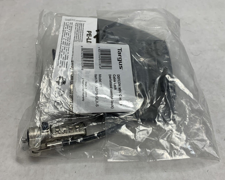 Targus DEFCON MINI 60 ASP66GLX-S Combo Cable Lock