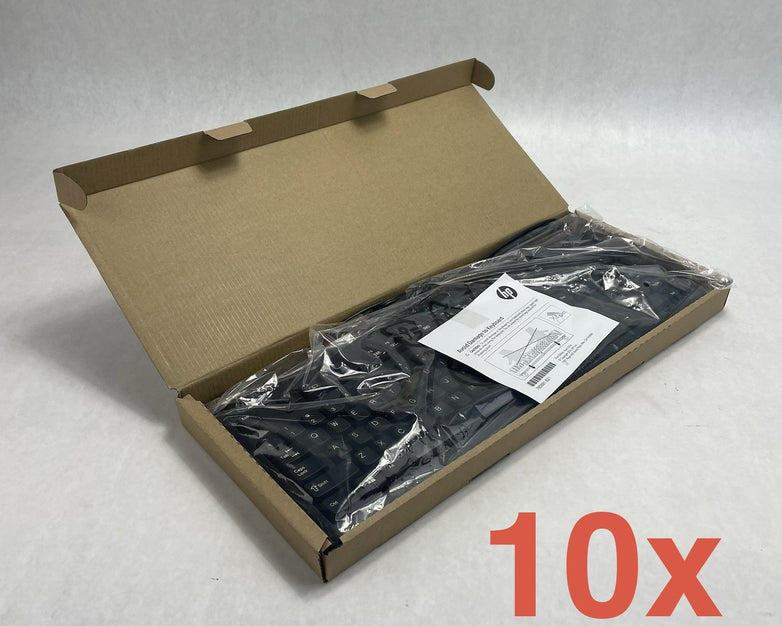 HP SK-2025 Multimedia Keyboard USB Wired with USB Hub Lot of 10