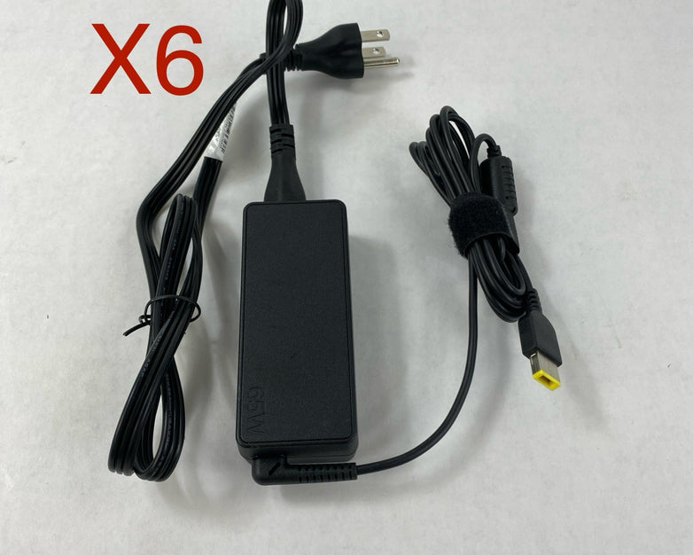 Lenovo A17-065N2A 65W 20V 3.25A Slim Square Tip Charger AC Adapter - Lot of 6
