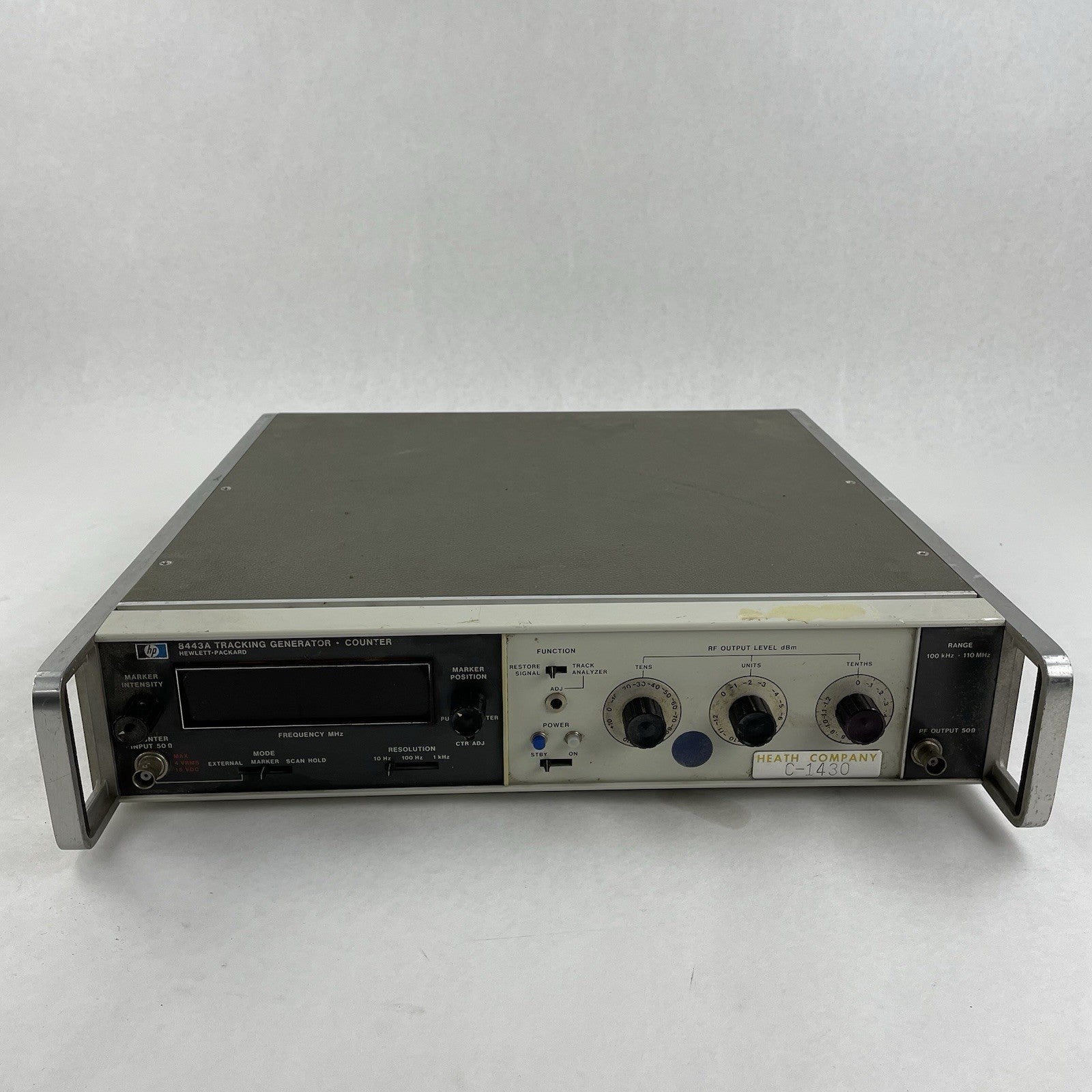 Hewlett-Packard HP 8443A Tracking Generator Counter .5 1300MHz Untested