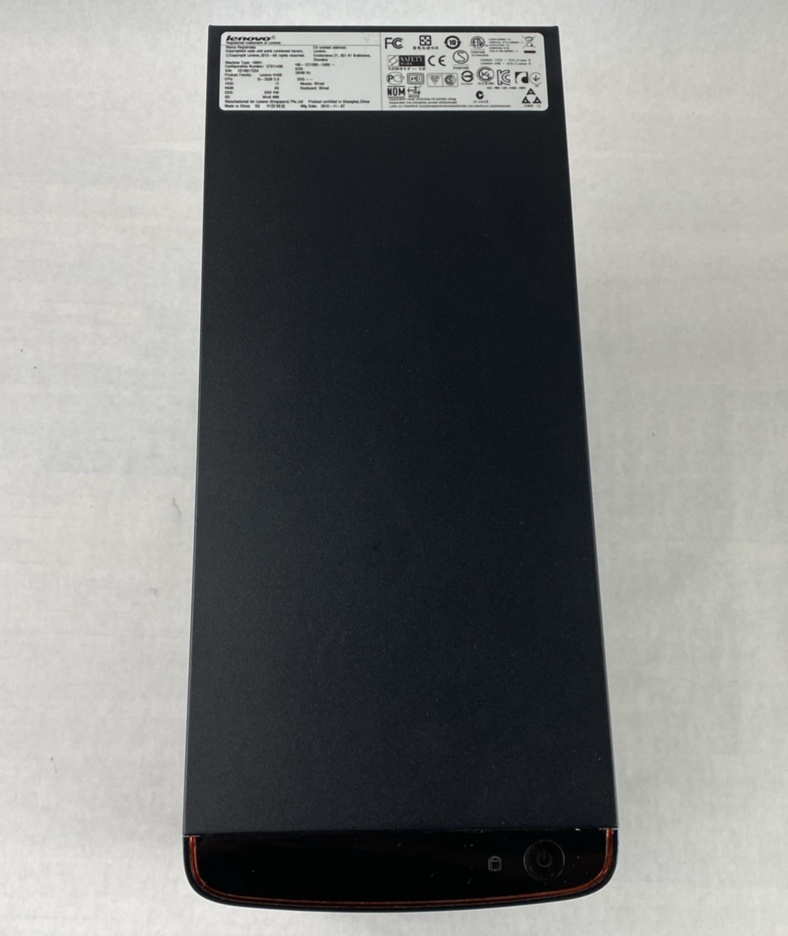 Lenovo 10091 MT Intel Core i5-3330 3.00GHz 8GB RAM No HDD No OS