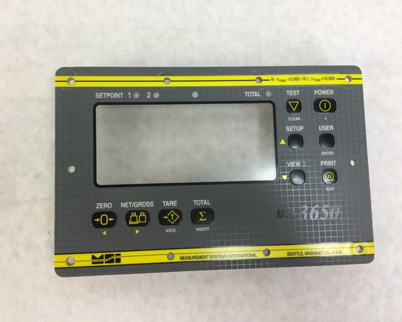 Measurement Systems International MSI-3650  ***Front Cover Only