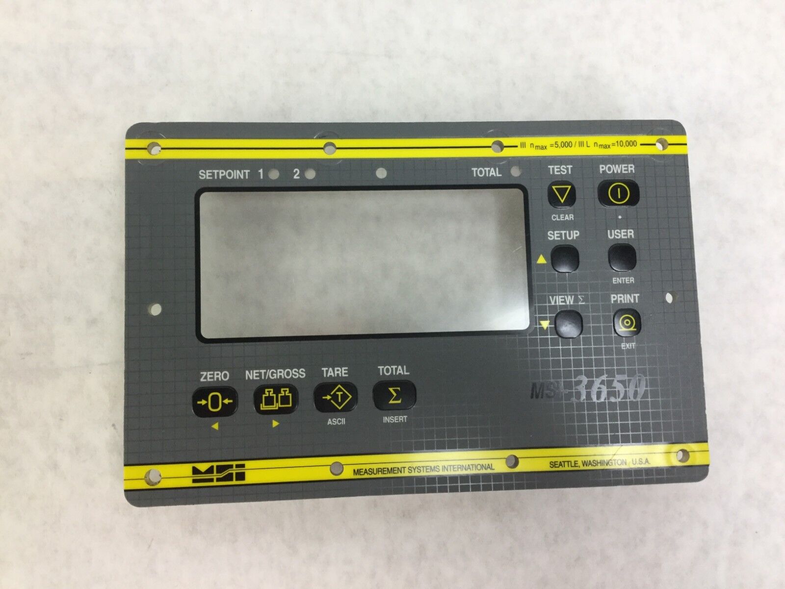 Measurement Systems International MSI-3650  ***Front Cover Only